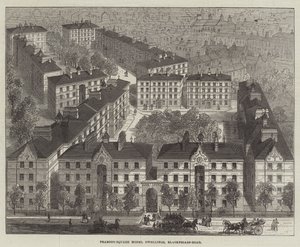 Modelli di Alloggi Peabody-Square, Blackfriars-Road da Frank Watkins